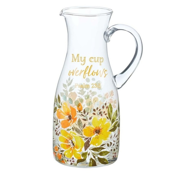 Christian Art Gifts Glass Serving Pitcher with Handle -58 fl. oz. - Picture 9 of 9